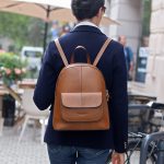 Elegancki plecak damski skórzany premium MARCO MAZZINI brązowy
