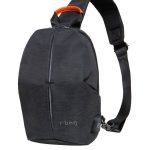 Plecak mały męski na jedno ramię r bag Photon Black czarny z USB