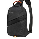 Plecak na jedno ramię męski mały r bag Slim Black czarny z USB BR