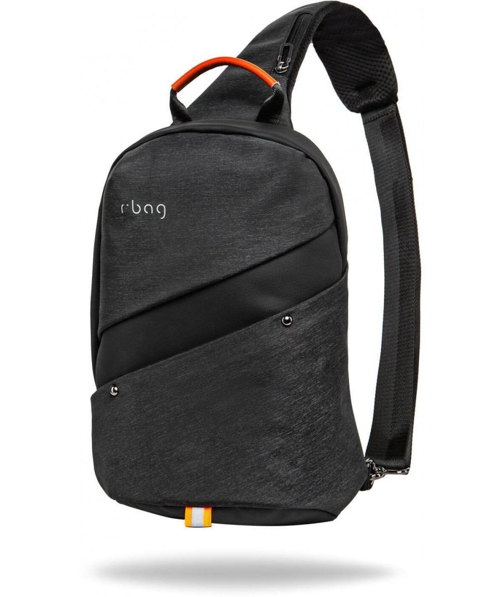 maly-plecak-meski-937rkt.jpg Plecak na jedno ramię męski mały r bag Slim Black czarny z USB BR - obrazek 1