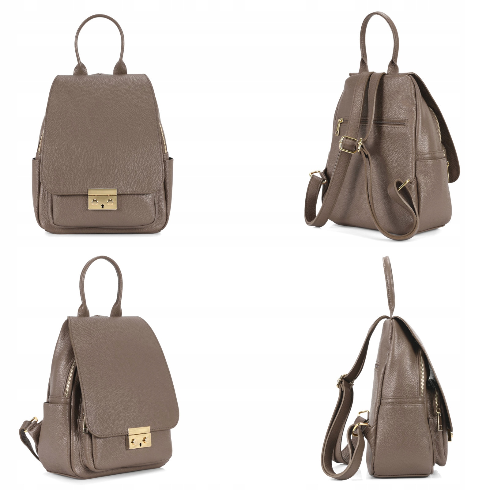oryginalne-plecaki-damskie-488aja-1.jpg Plecaki damskie eleganckie skóra naturalna taupe - obrazek 1