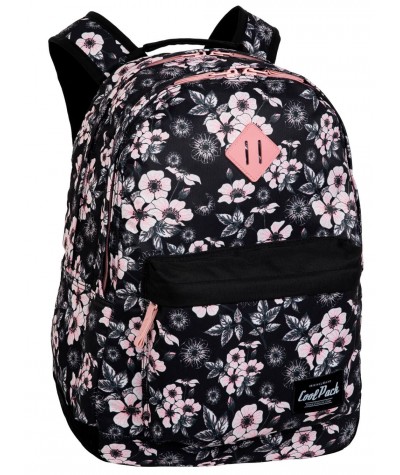 oryginalne-plecaki-damskie-648bcg-1.jpg Plecak miejski damski vintage CoolPack HELEN czarny kwiaty kostka BLIS - obrazek 1