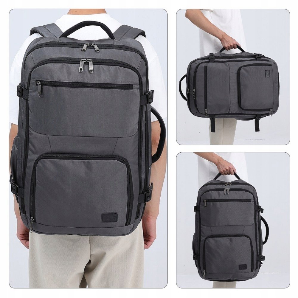 plecak-55x40x20-089hxp-1.jpg Plecak do Samolotu 55x40x20 Ryanair WizzAir LOT Duży Wodoodporny Flex Kono | Moda Sklep EMPIK.COM - obrazek 1
