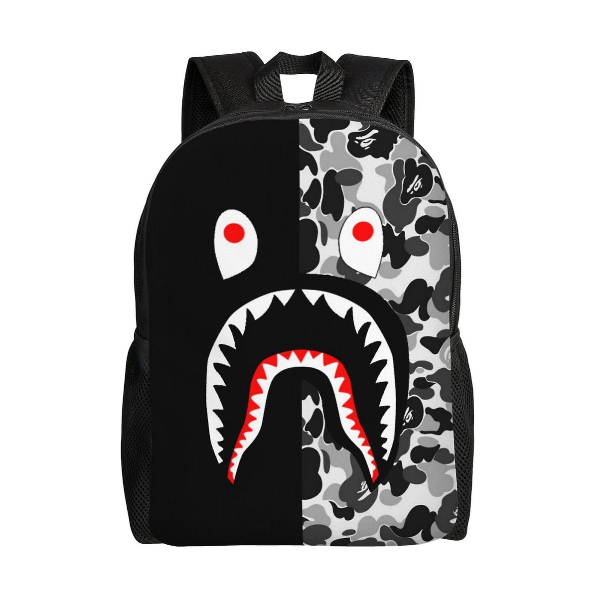 plecak-bape-715loq-1.jpg Plecak szkolny Bape Shark Camo Unisex, torba na książki, codzienny plecak dzienny Inna marka | Sklep EMPIK.COM - obrazek 1