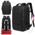 Plecak podróżny Bange BackPack biznesowy plecak rozszerzalny Torba pojemna do laptopa 17.3" z portem USB Czarny 4kom.pl