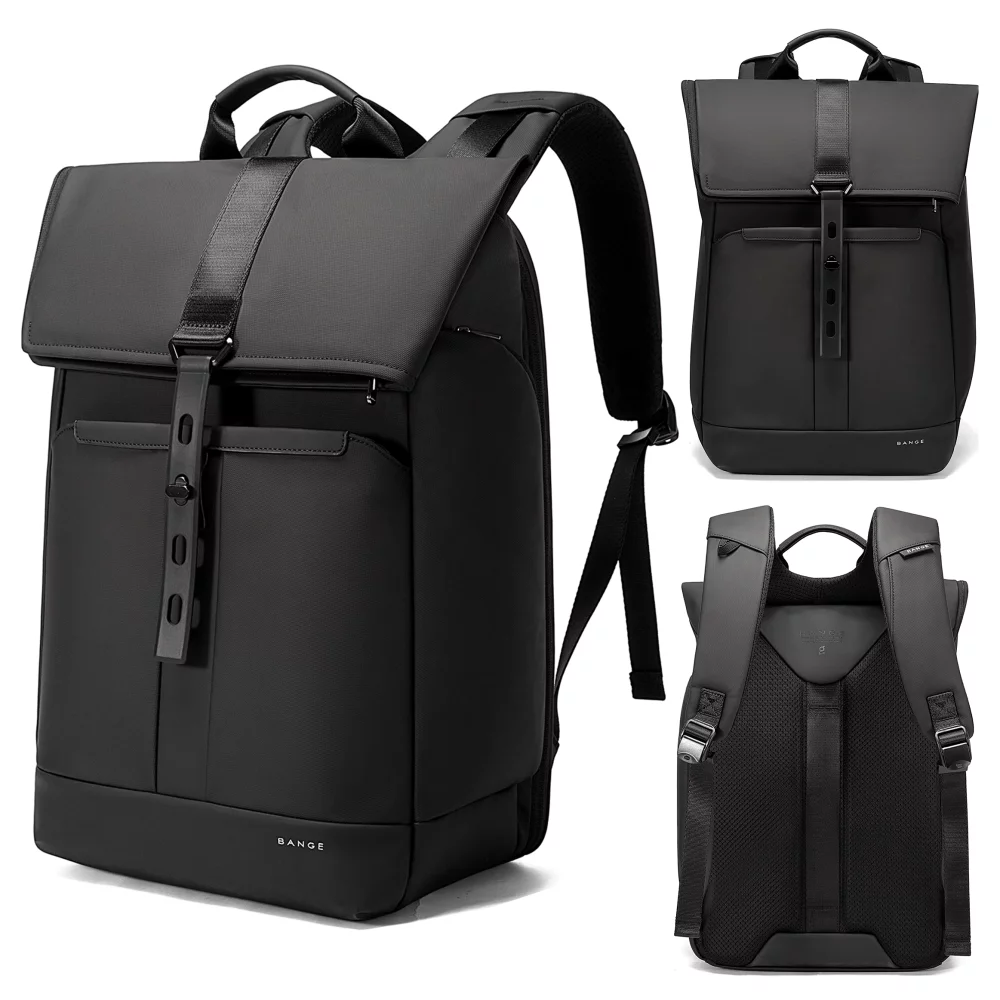 plecak-damski-na-laptopa-162fyw.webp Plecak wodoodporny Bange na laptopa 15.6" miejski podróżny 43x30x18 cm do pracy samolotu męski damski Czarny Bangeofficial.pl - obrazek 1