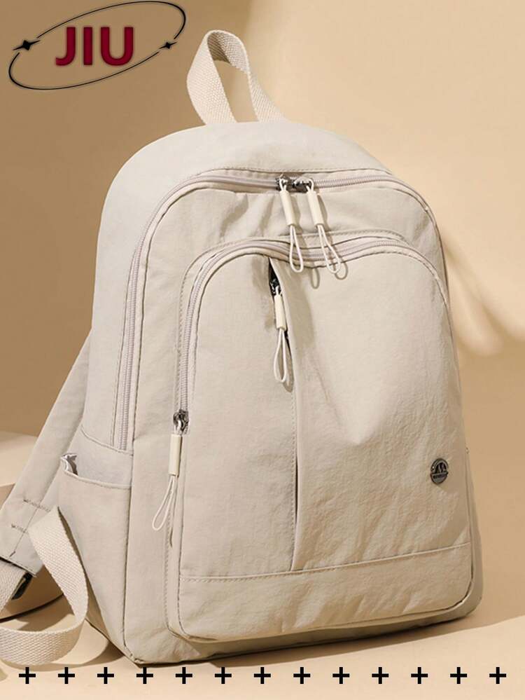 plecak-damski-na-laptopa-948gsi-1.jpg Wielokomorowy nylonowy plecak damski w stylu college, torba na laptopa mieszcząca laptopa 15,6 cala, lekka - obrazek 1