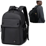 Czarny plecak miejski 25 L – wodoodporny, na laptopa 15,6″ | WOWBAG