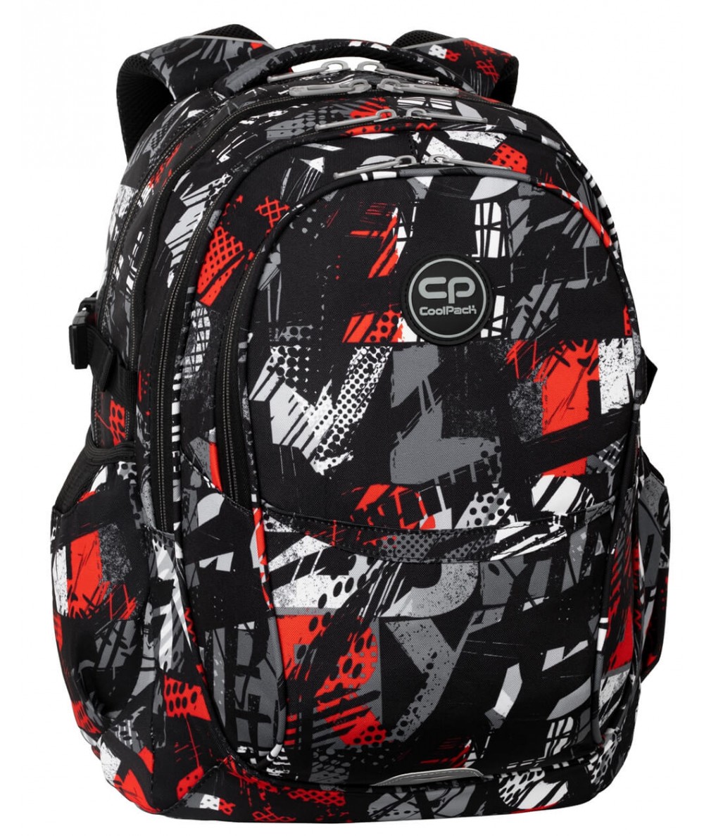 plecak-mlodziezowy-dla-chlopaka-334fda.jpg CoolPack plecak młodzieżowy czarny czerwony Factor 4 przegrody Soda 29L - obrazek 1