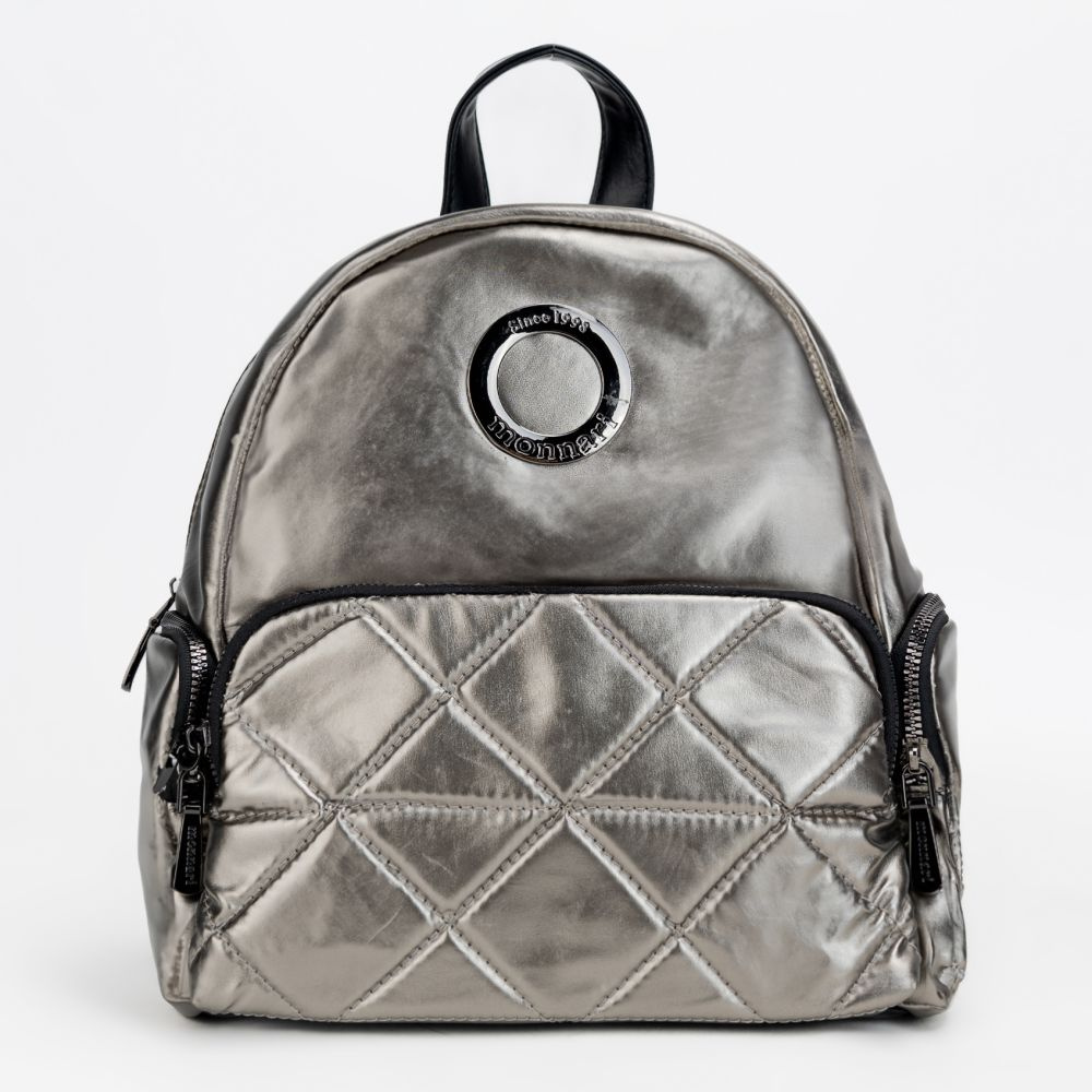 plecak-monnari-033qzi-1.jpg Plecak damski Monnari pikowany metaliczny BAG4660 - obrazek 1