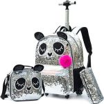 Htgroce Plecak Na Kółkach Dla Dziewczynki Panda Rolling Bag Primary 3 In 1 Child Includes Lunch And Pencil Case. Ceny i opinie Ceneo.pl