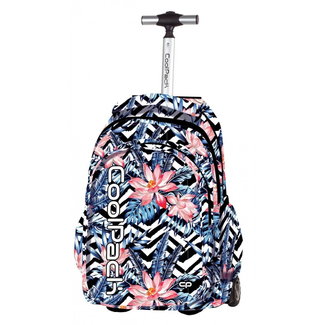 plecak-na-kolkach-dla-dziewczynki-675nzr.jpg Plecak na kółkach CoolPack CP JUNIOR egzotyczne kwiaty dla dziewczynki plecak tornister.pl - obrazek 1