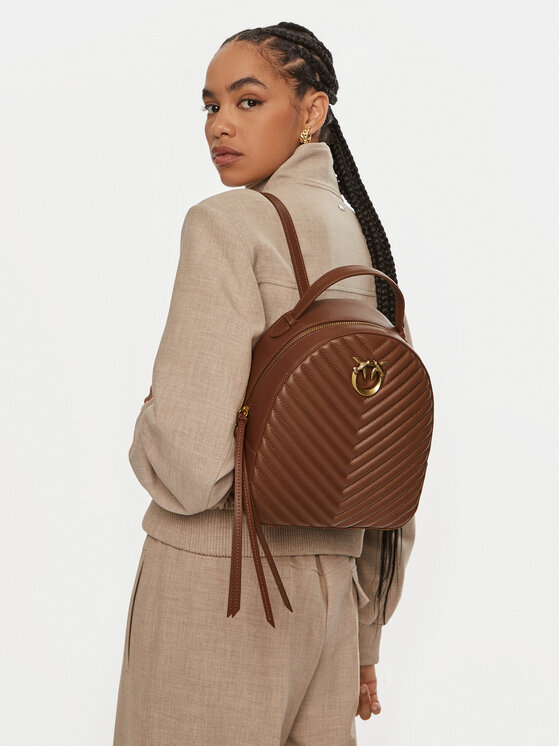 plecak-pinko-389ogp-1.jpg Plecak PINKO Love Click Classic Backpack . AI 24 25 PLTT 102530 A1J2 Brązowy | Eobuwie.com.pl - obrazek 1
