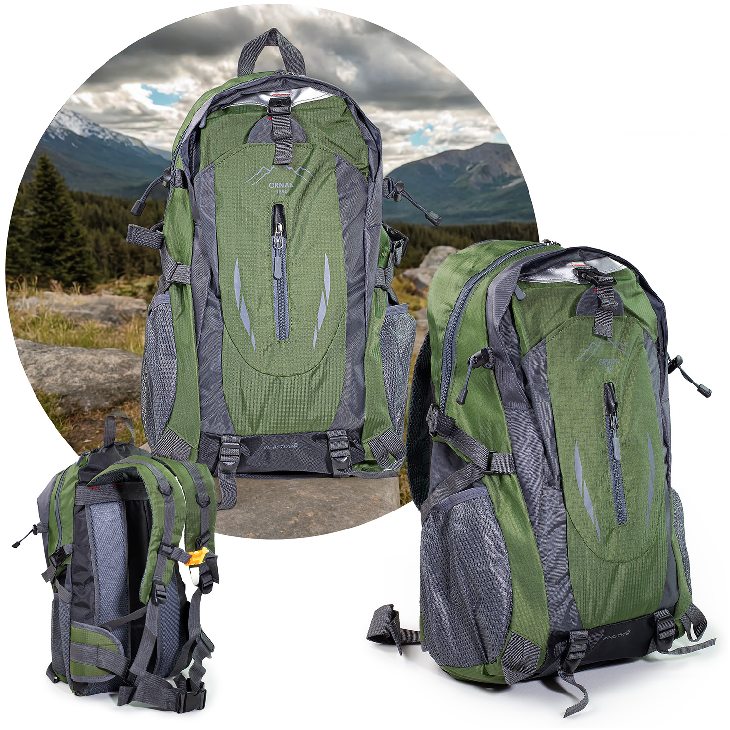 plecaki-trekkingowe-867bmx-1.jpg Plecak turystyczny trekkingowy "Ornak" 40 litrów khaki BE ACTIVE.PL - obrazek 1