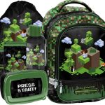 ZESTAW szkolny Plecak Tornister Minecraft Press Start | KLASA 1 3