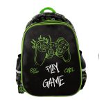 Tornister szkolny z padem PLAY GAME PAD do 1 klasy czarny zielony PASO 760g 25L